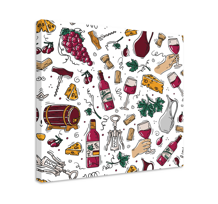 Sports canvas art wine tasting excitement - TenStickers