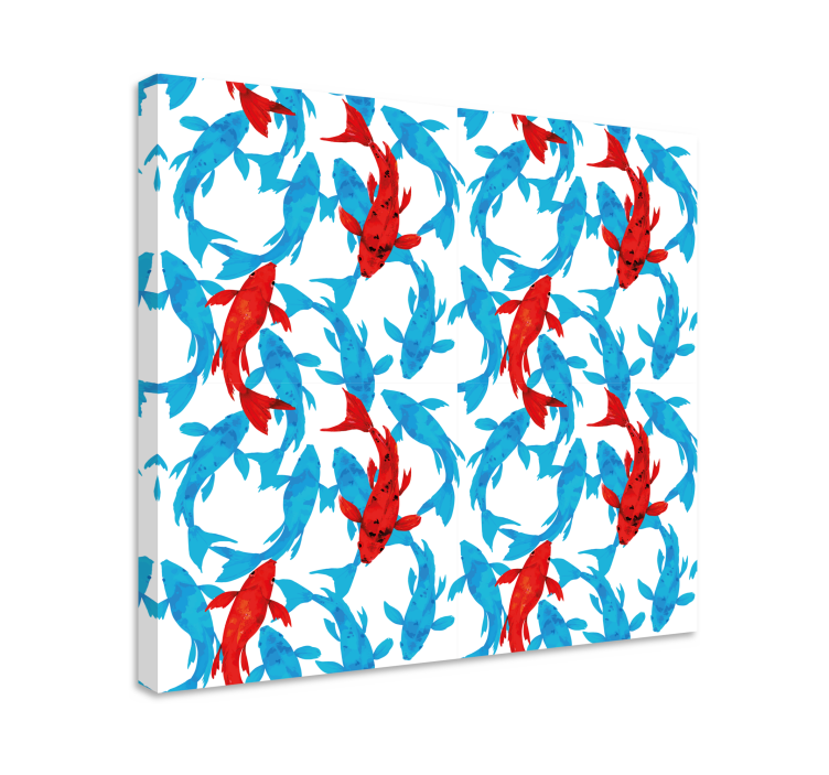 Modern canvas art colorful fish design - TenStickers