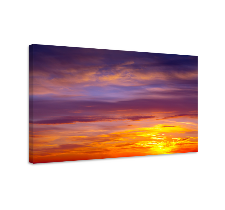 Landscape canvas of majestic sunset scene - TenStickers