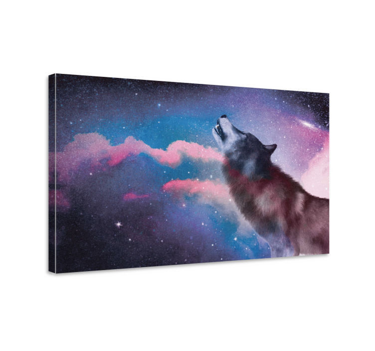 Dog wall art majestic wolf howling - TenStickers