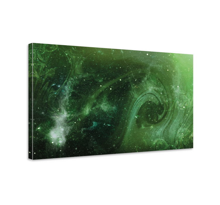 Abstract wall art 1 cosmic green swirl - TenStickers