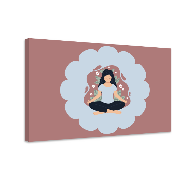 Mandala canvas serene floral essence - TenStickers