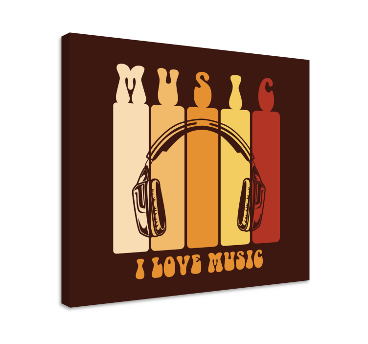 Music canvas art headphones and sound design - TenStickers