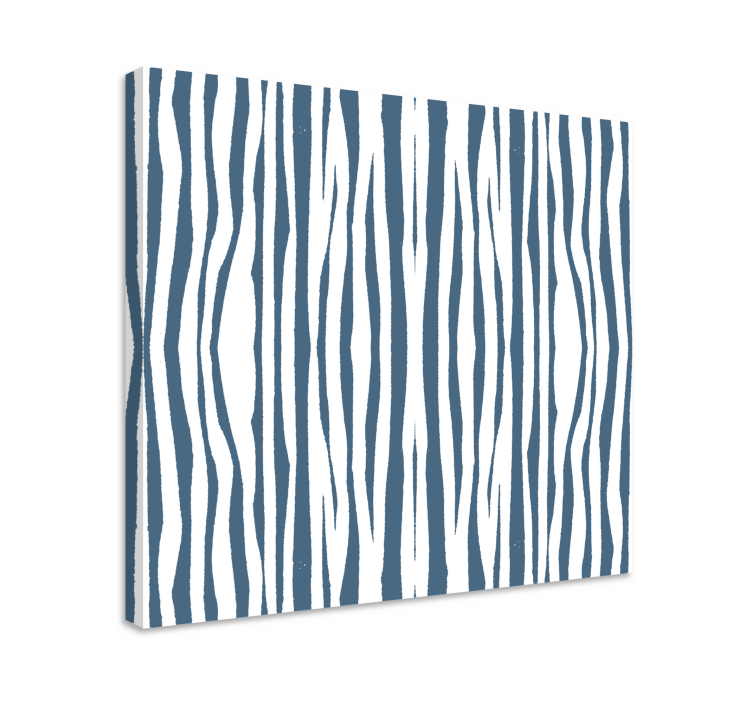 Floral canvas wall art striped animal design - TenStickers
