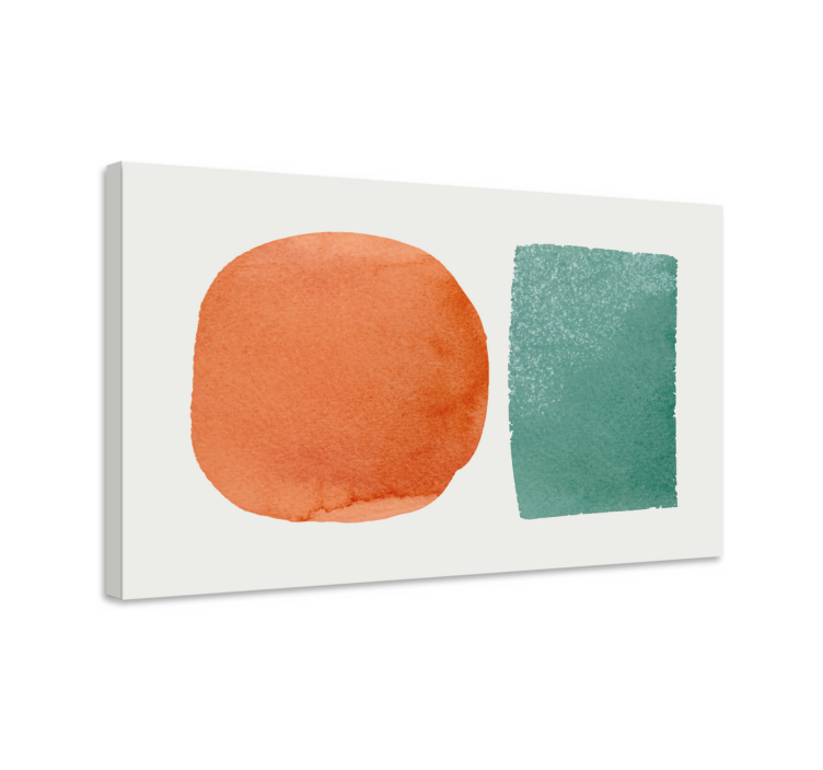 Dot and square minimalist design canvas print - TenStickers
