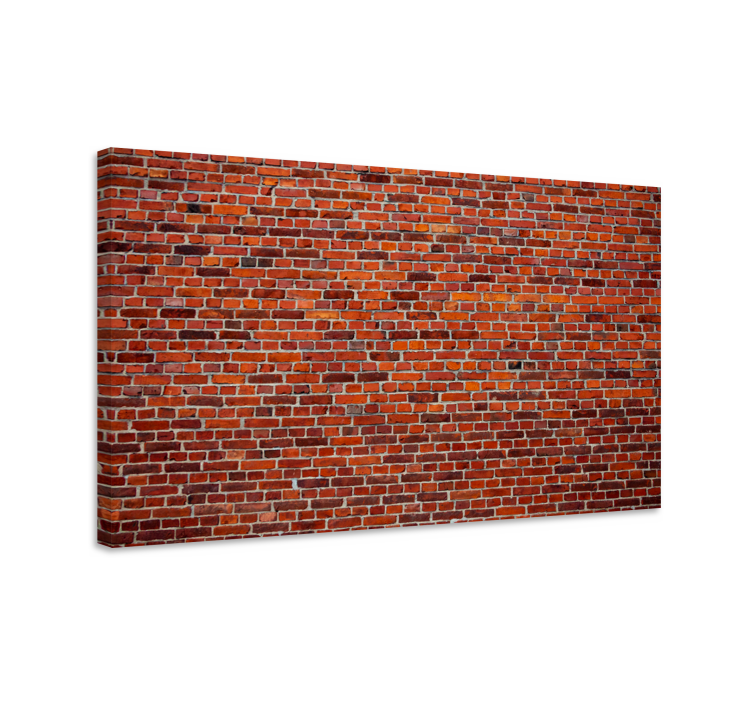 Ornamental canvas print textured brick design - TenStickers