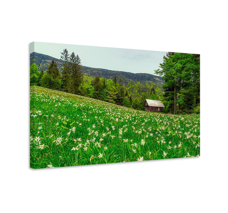 Landscape canvas charming country cabin - TenStickers