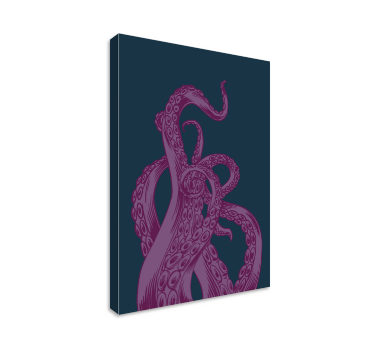 Fish canvas octopus tentacle artwork - TenStickers