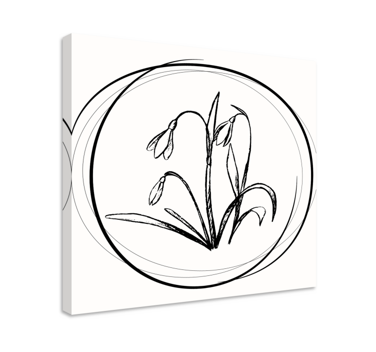 Flowers canvas delicate snowdrop floral - TenStickers