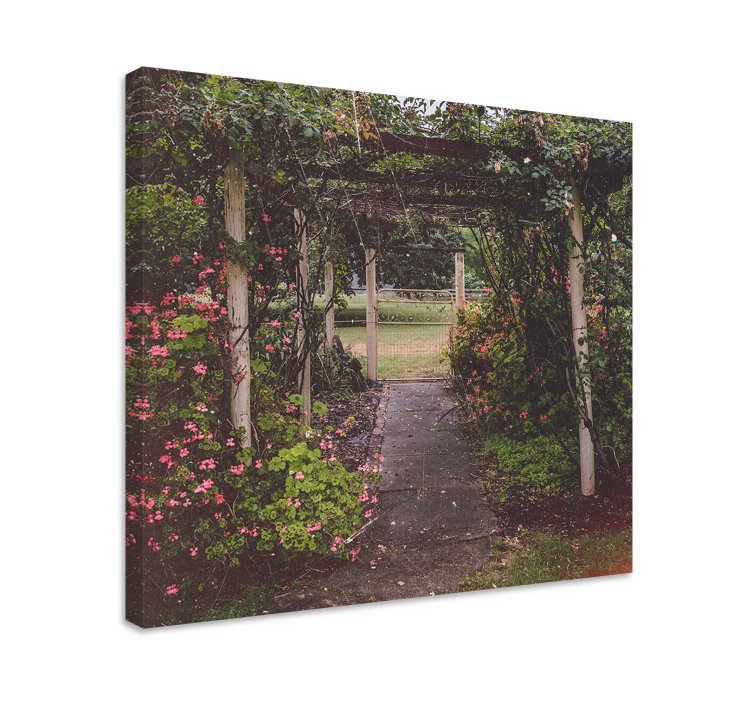 Floral Garden Path Flowers  canvas - TenStickers
