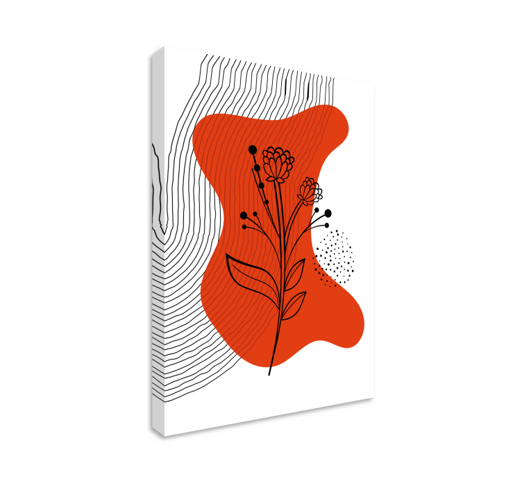 Minimalist art flowers canvas art prints - TenStickers