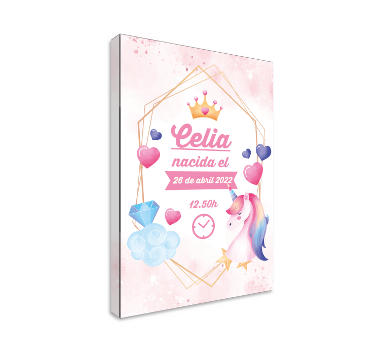 Crowned princess personalised canvas - TenStickers