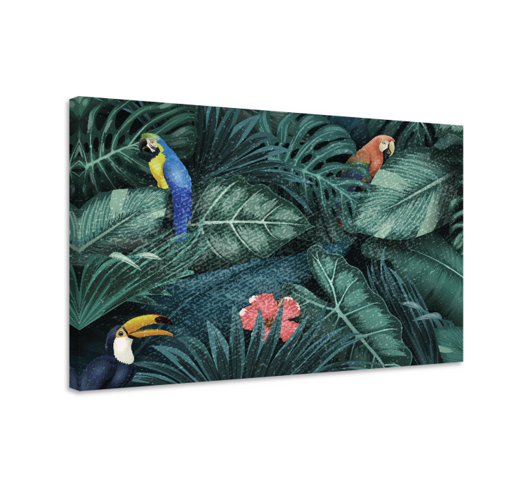 Animal canvas wall art tropical birds paradise - TenStickers