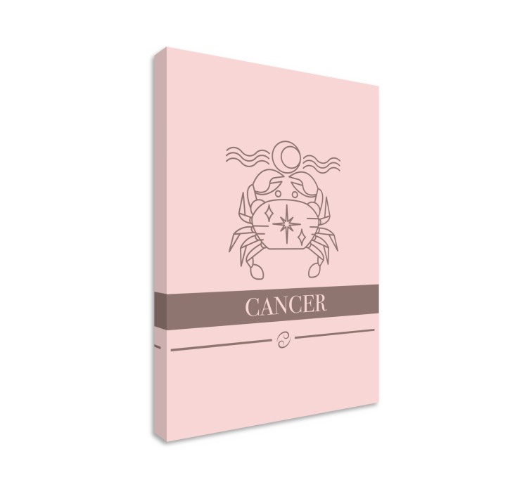 Cancer pink card zodiac sign bedroom wall print - TenStickers