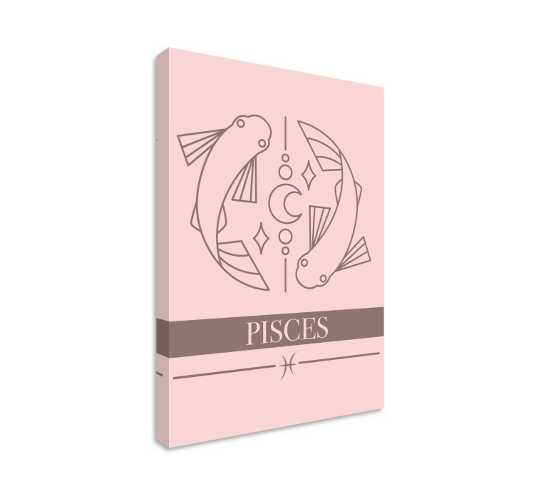 Fish canvas with astrological pisces symbol - TenStickers