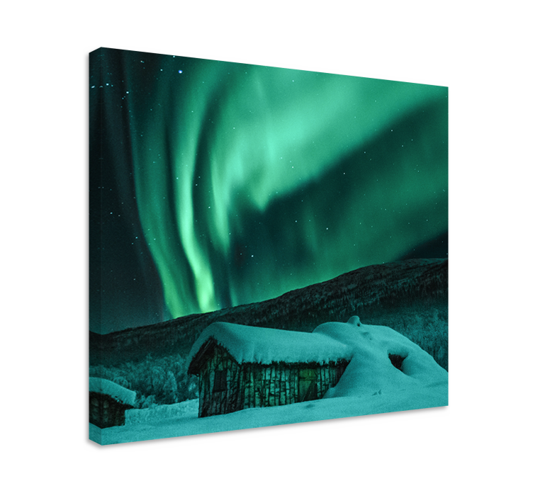 Northern Lights Spectacle landscape canvas - TenStickers