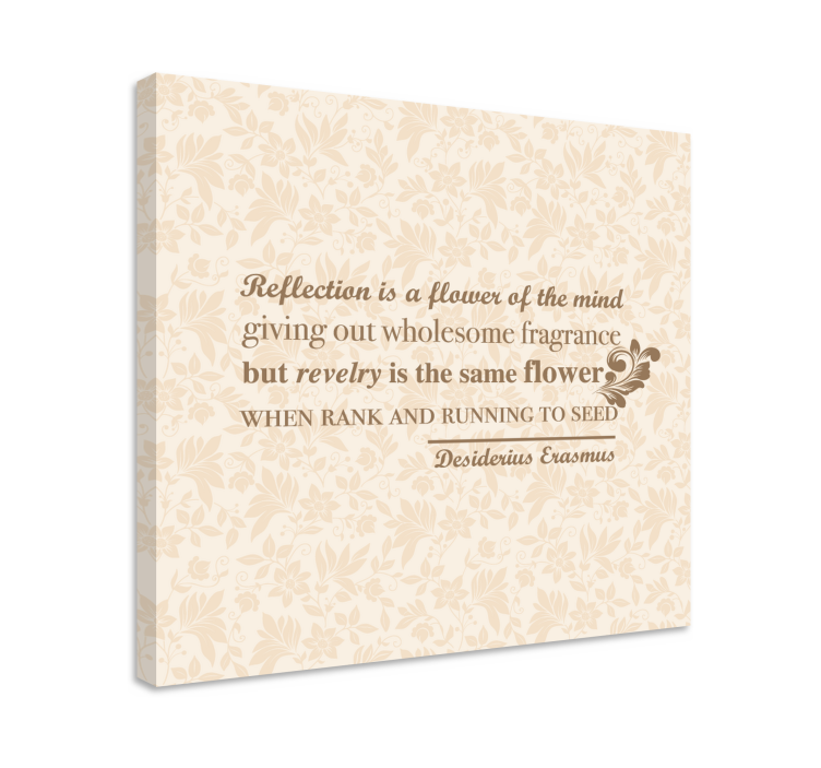 Floral reflection quote canvas - TenStickers