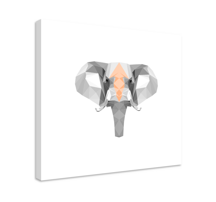 Elephant wallart geometric elephant head - TenStickers