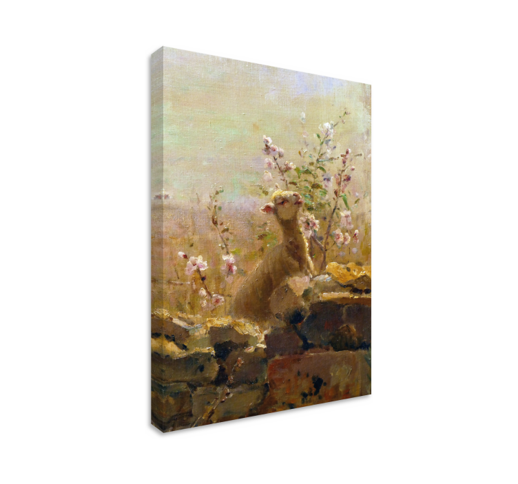 Funny painting with a sheep modern canvas - TenStickers
