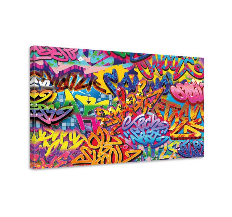Quote canvas vibrant graffiti artwork - TenStickers