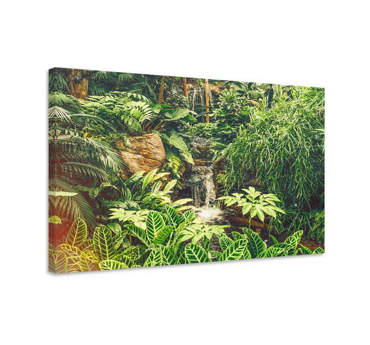 Flowers canvas lush tropical paradise - TenStickers