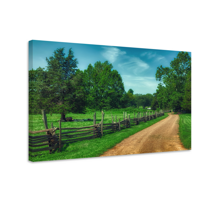Serene country path landscape canvas - TenStickers