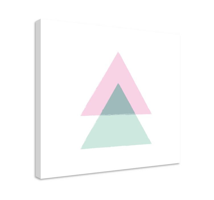 Geometric canvas with triangular shapes design - TenStickers