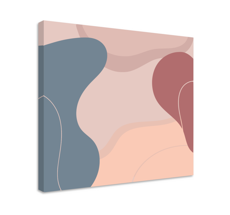 Modern canvas art inspired by organic shapes harmony - TenStickers