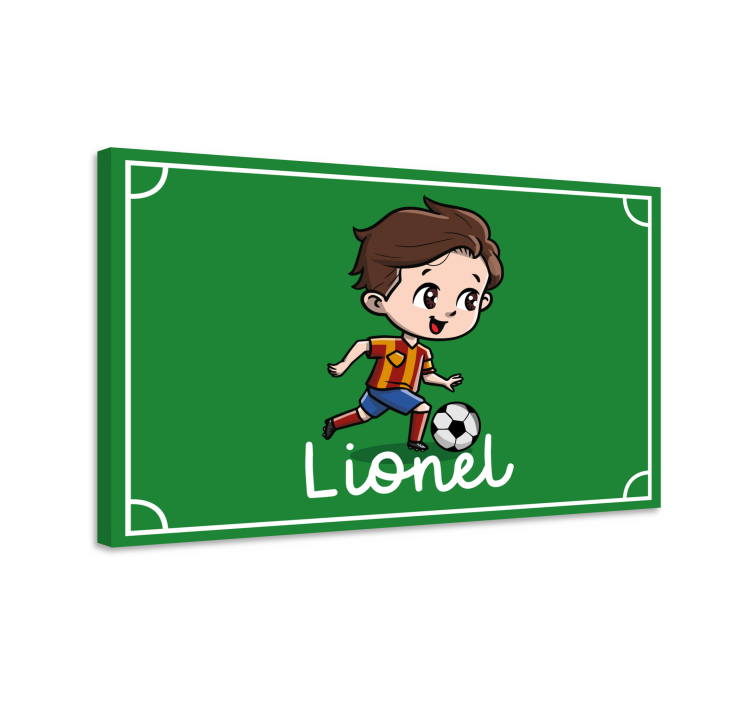 Sports canvas art soccer player character - TenStickers
