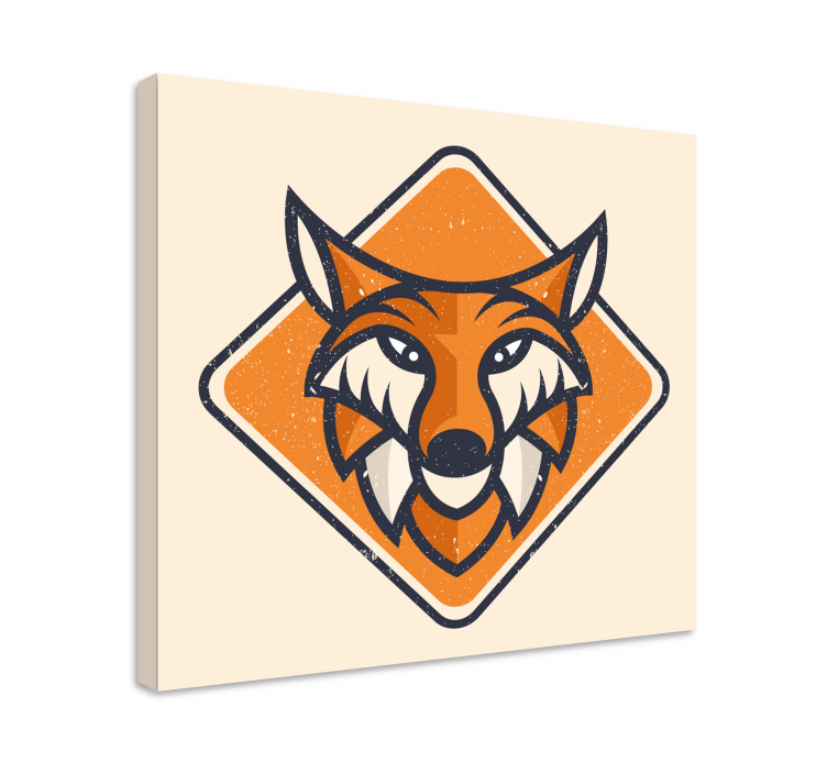 Dog wall art stylized fox icon - TenStickers
