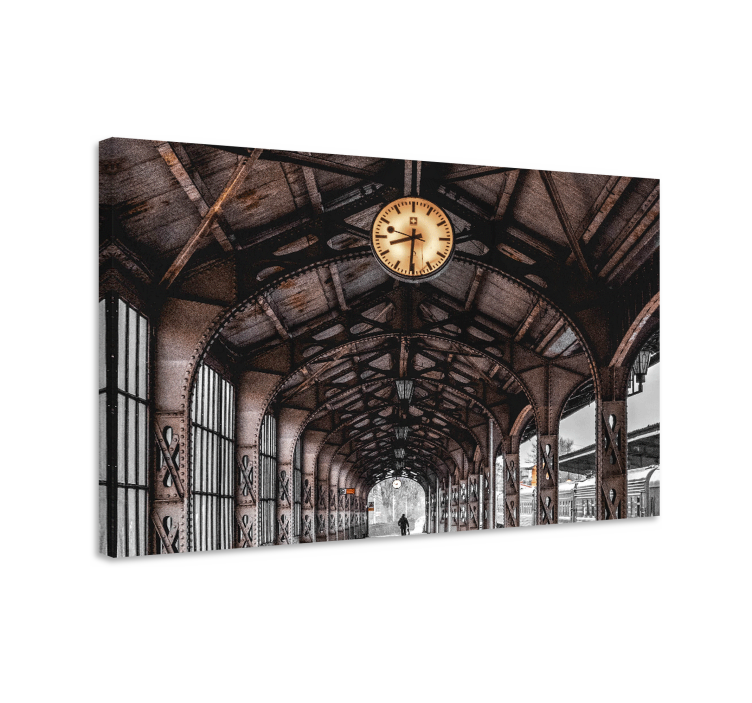 Cityscape wall art historic train station - TenStickers