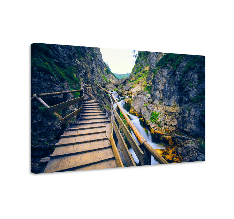 Landscape canvas scenic river trail - TenStickers