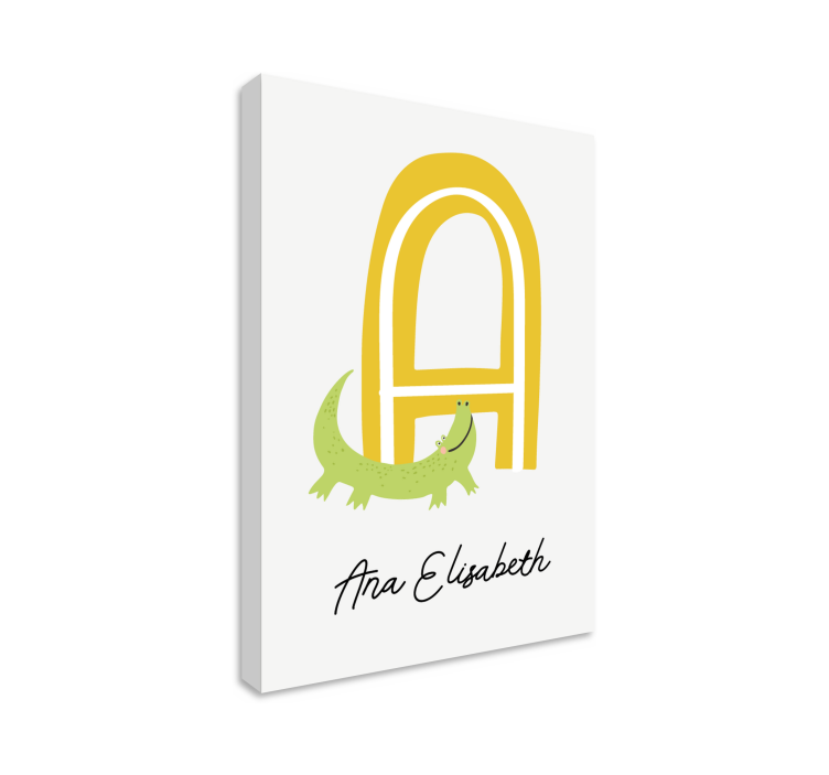 Abc canvas wall art a crocodile companion - TenStickers