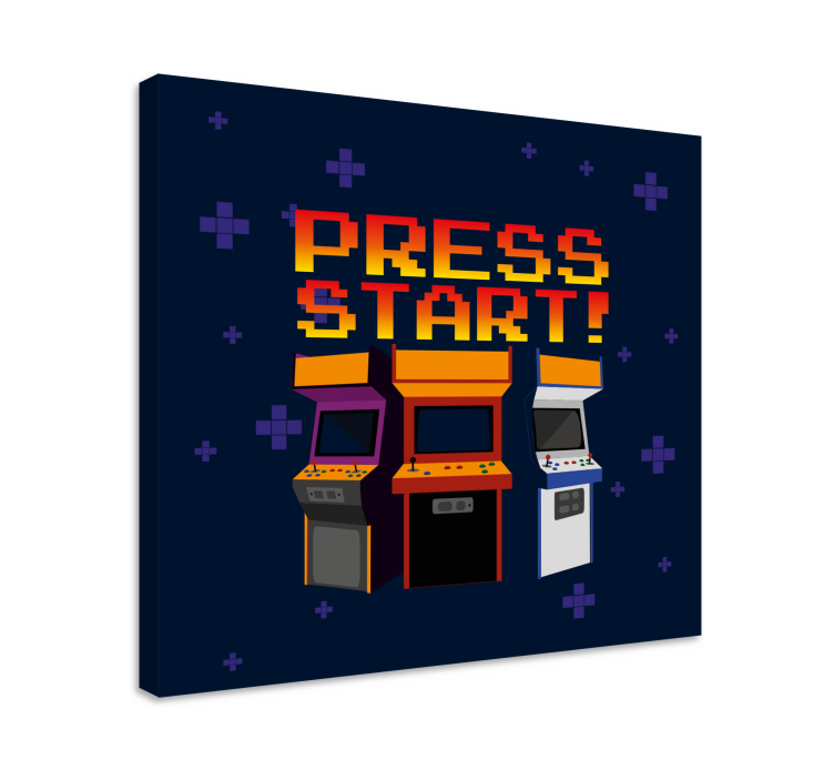 Framed gaming wall art retro arcade machines - TenStickers