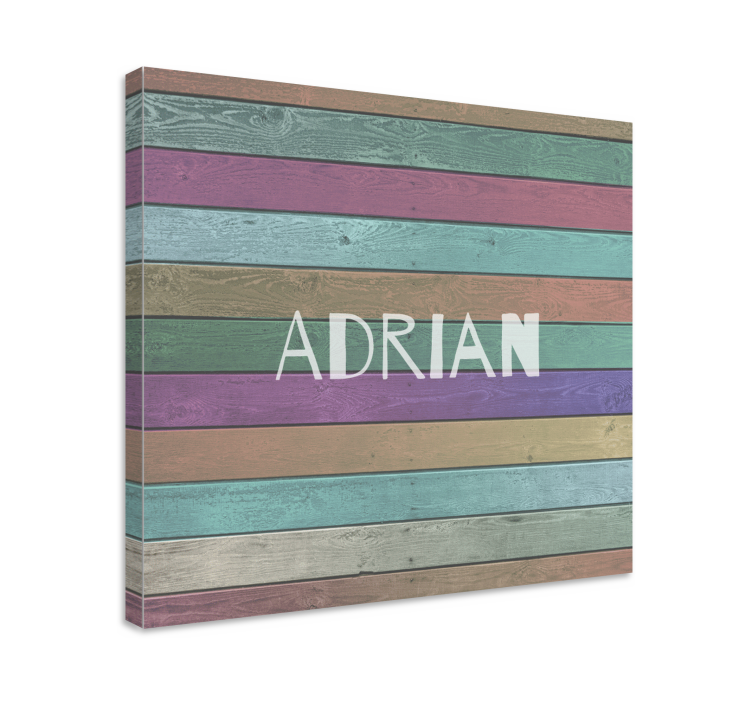 Abc canvas wall art personalized name display - TenStickers