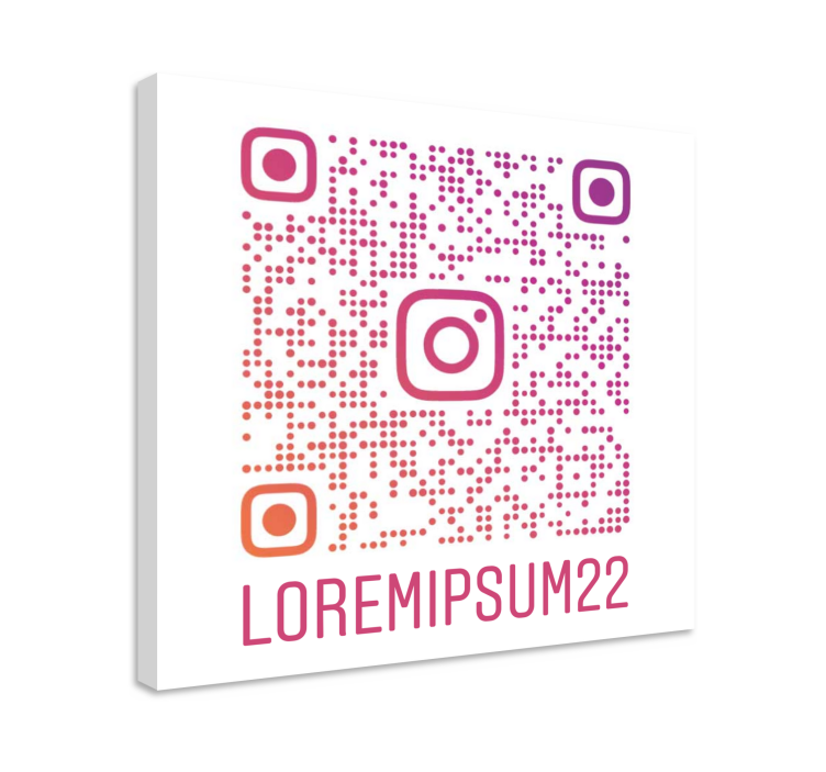 Instagram QR code customized canvas print - TenStickers