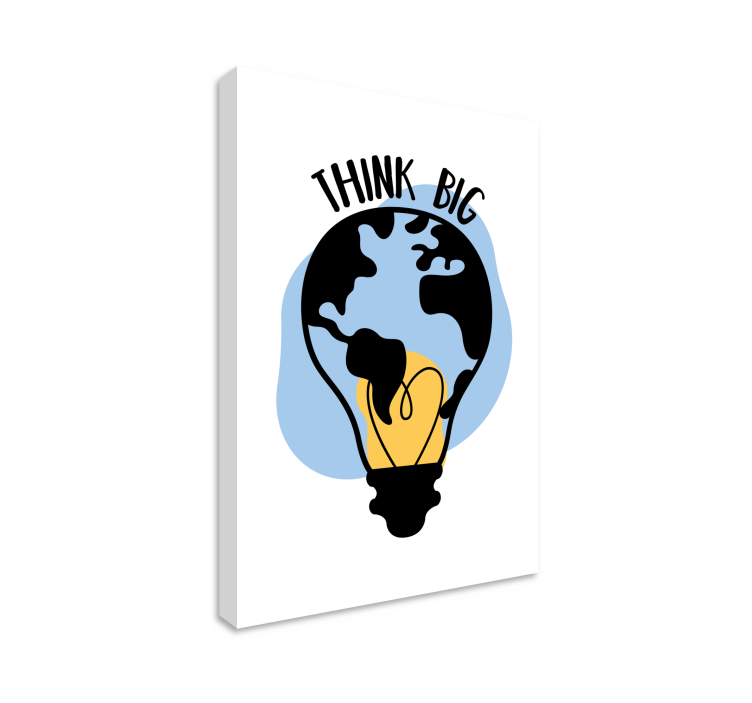 Think big light bulb inspirational wall art - TenStickers