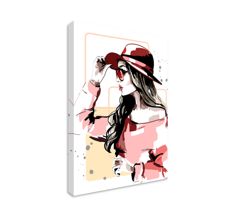Modern woman model canvas art - TenStickers