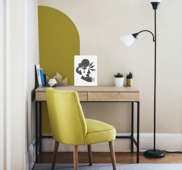 Abstract character portrait modern canvas art - TenStickers