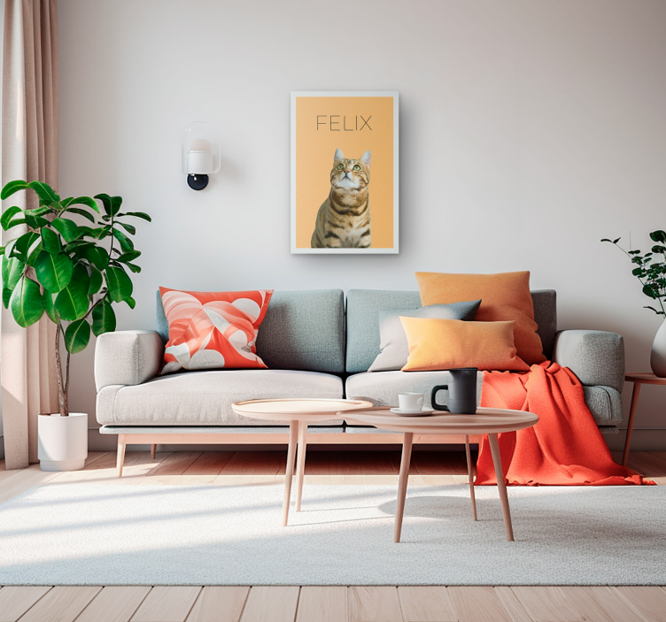 Watercolor pet portrait office canvas - TenStickers