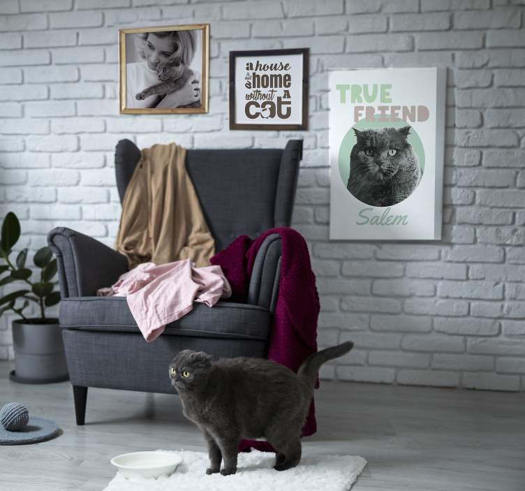 Pet true friend customized canvas print - TenStickers