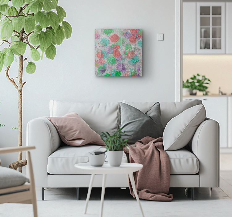 Stained Gaudi tiles retro canvas - TenStickers