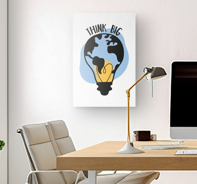 Think big light bulb inspirational wall art - TenStickers