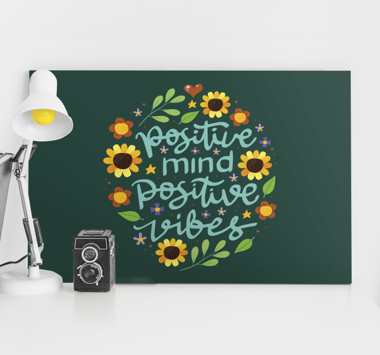 Flowers and motivational motivational canvas - TenStickers