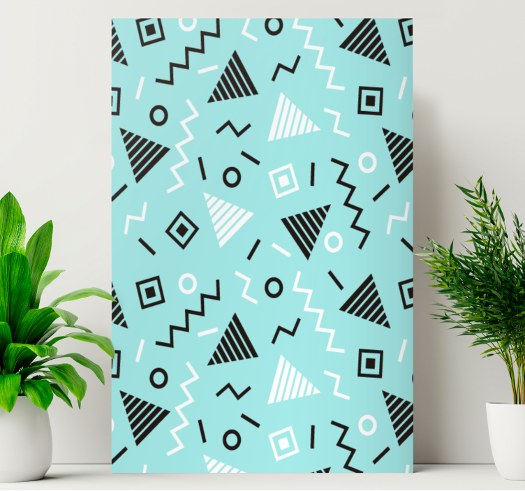 80s' memphis style pattern geometric canvas - TenStickers