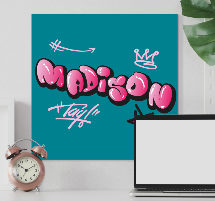 Abc canvas wall art custom name art design - TenStickers