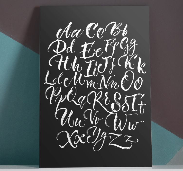 Abc canvas wall art elegant typography showcase - TenStickers