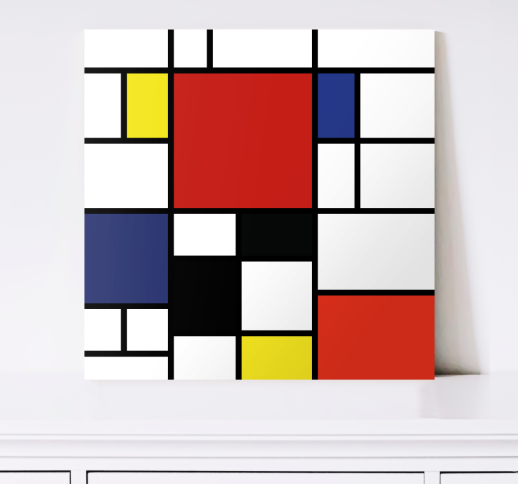Abstract wall art 1 geometric color blocks - TenStickers