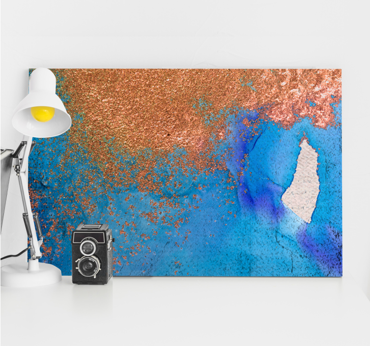 Abstract wall art 1 textured blue abstract art - TenStickers