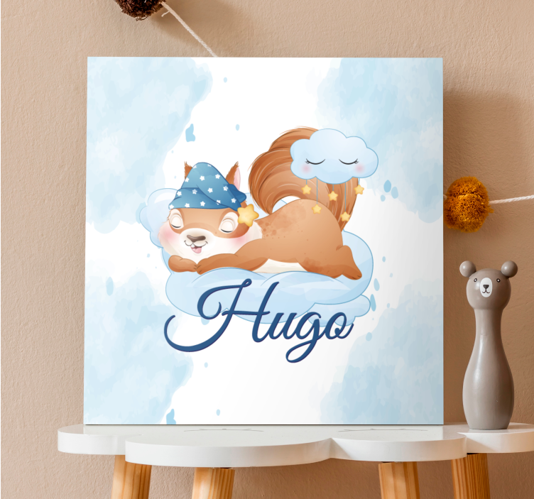 Animal roller blind squirrel dreaming cutely - TenStickers